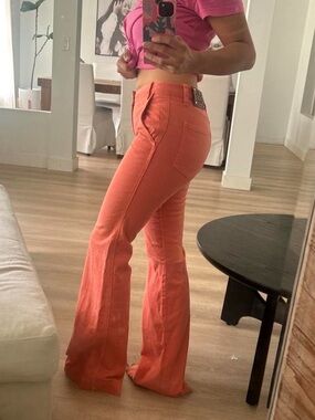Tory Burch Coral Flared Jeans